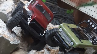 stock axial scx24 vs fms atlas 6x6 [upl. by Eenoj62]