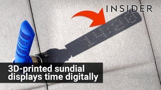 3D printed sundial displays the time digitally [upl. by Idissak]