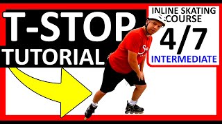 TSTOP HOW TO STOP ON INLINE SKATES 47 COURSE TSTOP BRAKING TUTORIAL [upl. by Nylyahs447]