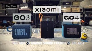 JBL GO3 vs XIAOMI SOUND POCKET vs JBL GO4 [upl. by Ytsirt]