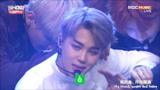 繁中字Eng BTS 防彈少年團  Blood Sweat amp Tears 血汗淚 161019 Live [upl. by Cristal]