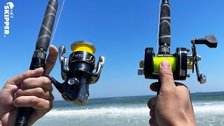 Surf Fishing Why Use a Conventional Fishing Reel Vs Spinning Reel [upl. by Vincent]