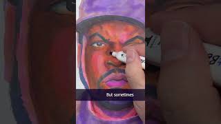 Blending Colored Pencils and Markers while Drawing Ice Cube IceCubeCubevision SUMMER RERUN [upl. by Ermentrude]