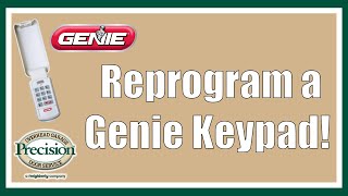 How to Reprogram a Genie Keypad [upl. by Mosira]