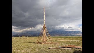 Building the Medieval Trebuchet First Assembly Timelapse [upl. by Win]