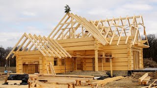 How Its Made Build Wooden House Time Lapse Amazing Wooden House Construction Workers Skills [upl. by Hsak382]