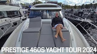 PRESTIGE 460S 2024 Yacht Tour with 3 cabins [upl. by Ajoop]