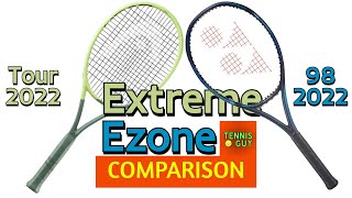 HEAD EXTREME TOUR 2022 vs YONEX EZONE 98 2022 🎾 Tennis Racket Comparison [upl. by Nnylyma]