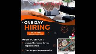 Farmout Central Intouch is having a OneDay Hiring Event today callcenter call centerpositions [upl. by Acinor]