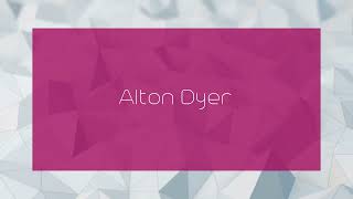 Alton Dyer  appearance [upl. by Naujd]