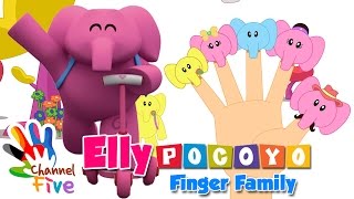 POCOYO  ELLY Finger Family Nursery Rhyme for children [upl. by Ardek]