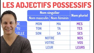 Les adjectifs possessifs en français 📋 [upl. by Aneelad517]