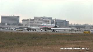 American Airlines McDonnell Douglas MD82 N483A Takeoff [upl. by Enihpled]