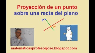 proyección de un punto sobre una recta [upl. by Grimaud]