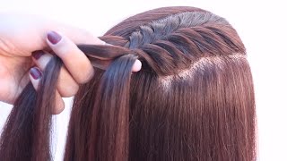 4 pretty open hairstyle for party  fishtail braid  two bun hairstyle  front dutch braid hairstyle [upl. by Johannessen]