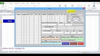 11Zeiterfassungsprogramm in Excel selber erstellen Feiertage ermitteln und eintragen [upl. by Saidee317]