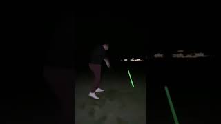 Night Golf 2019 Golf Swing  Lebaron Hills CC 18 glow ball [upl. by Renaldo]