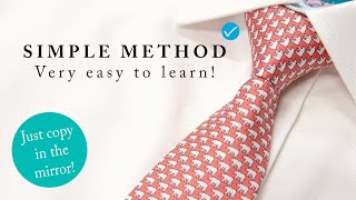 How to Tie a Tie  The Half Windsor Tie Knot Mirrored  Slow  Beginners [upl. by Grof]