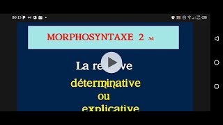 Morphosyntaxe s4 [upl. by Sharlene979]