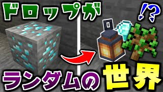 【マインクラフト】ドロップがランダムになる世界でサバイバル 2 ダイヤモンド鉱石はゴミ【マイクラ実況】 [upl. by Eirhtug]