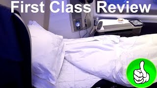 British Airways First Class 747 review from SFO to LHR  Many Details [upl. by Amliv]