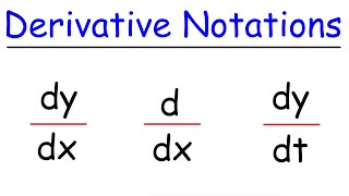 dydx ddx and dydt  Derivative Notations in Calculus [upl. by Amata835]