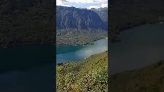 Enjoy beautiful view of Lake Bohinj and surrounding hills [upl. by Eletnahs825]