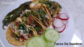 TACOS DE SUADERO CASEROS ESTILO TAQUERIA  LA MEJOR RECETA [upl. by Norre]