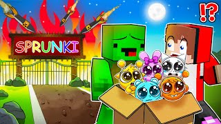 Save SPRUNKI From NUCLEAR MISSILE in Minecraft  Maizen Journey [upl. by Wetzell879]