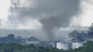 Severe tornado hits Indiana as Beryl hits East Coast [upl. by Derrick878]