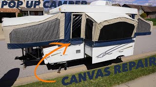 Pop Up Camper Canvas Vinyl amp Screen Repair  Tips for Fixing amp Patching Holes Tears amp Rips [upl. by Aikimat]