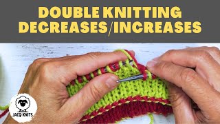 Double Knitting How to do decreases and increase [upl. by Dnomhcir]