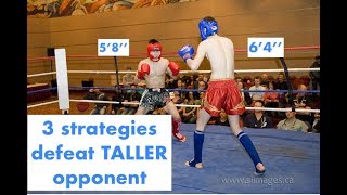 3 Strategies to defeat taller opponent 58quot vs 64quot Real Time FightSparring Footage [upl. by Arramahs816]