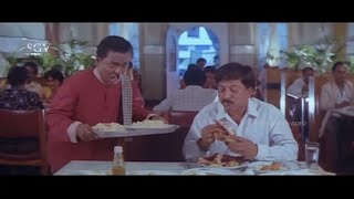 Vishnuvardhan Orders Full Menu Meals in Hotel  Comedy Scene of Mojugara Sogasugara Kannada Movie [upl. by Aneeles]