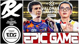 ZMJJKK vs SOMETHING in EPIC GAME EDG vs PRX  VCT Champions Seoul 2024  VALORANT [upl. by Nirrac]