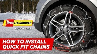 Les Schwab How to Install QuickFit Snow Chains [upl. by Hairam411]