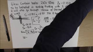 step by step Cable calculation for Resistive load 6kw curtain heater Electrical [upl. by Gautier]