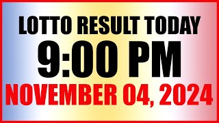 Lotto Result Today 9pm Draw November 4 2024 Swertres Ez2 Pcso [upl. by Laikeze163]