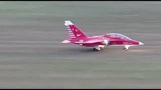 Freewing YAK130 90MM EDF JET 8S  Red Sports Version  Maiden greaser landing [upl. by Hussein]