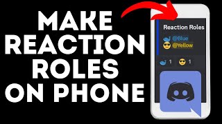 How to Make Reaction Roles on Discord Mobile  iPhone amp Android [upl. by Dez]