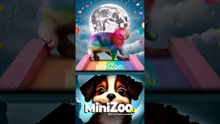 MiniZoo Ai Gatinho colorido passando pela Lua videoshort cute miniature [upl. by Enneillij]