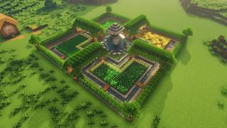 Minecraft Tutorial ⛲ Fountain Farm 🌱 [upl. by Joye870]