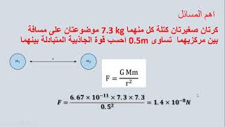 الفصل الرابع الحركة الدائرية المنتظمة الدرس الثانى القوة الجذب العام [upl. by Jann722]