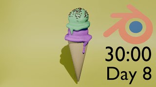 Speed modeling an icecream cone in Blender [upl. by Ahcropal]