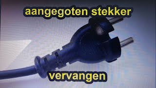 aangegoten stekker vervangen [upl. by Idrahs]