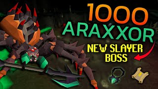 Loot From 1000 Araxxor 92 Slayer Boss OSRS [upl. by Smart]