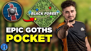 EPIC Goths Pocket On 4v4 Black Forest  AoE2 [upl. by Solenne551]