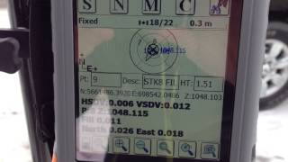 How to Stake out a Point Using Carlson SurvCE and Hemisphere GPS S320 RTK GNSS System [upl. by Artined327]