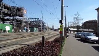 Hermelijn Kusttram vertrekt bij station Oostende [upl. by Boggs]