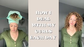 How I deal with my curly hair every day curly refresh [upl. by Miriam]